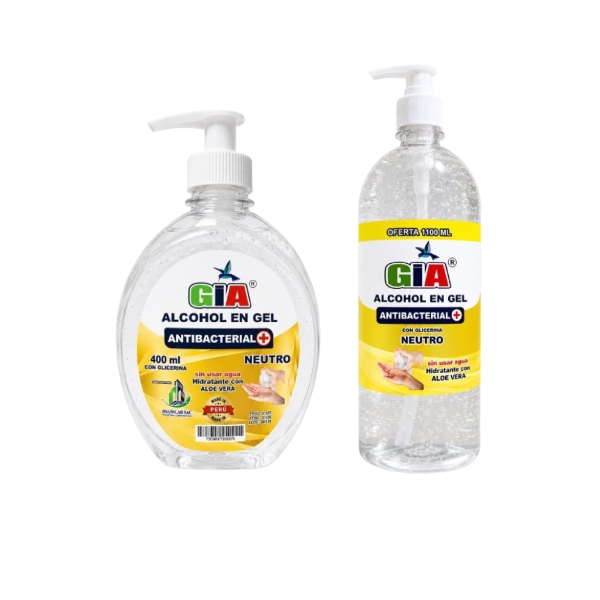 Alcohol en gel antibacterial neutral marca Gia